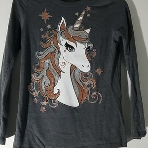 Long sleeve girls shirt with Unicorn